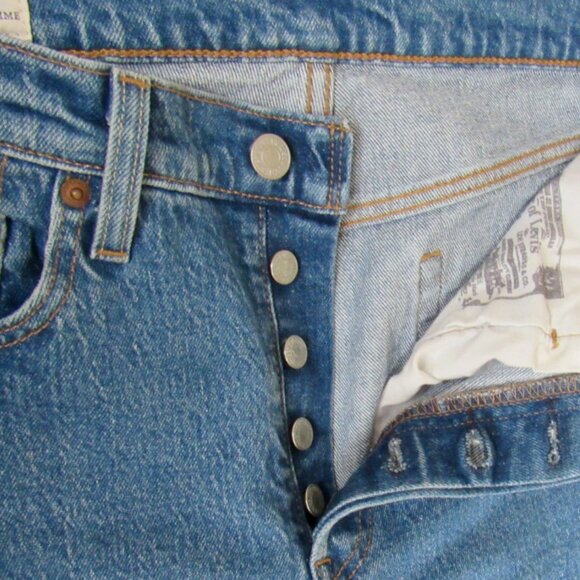 Levi's 501 Women Jeans, Mom, Blue,sz.W27 L26;Cotton,High Rise - Picture 2 of 6